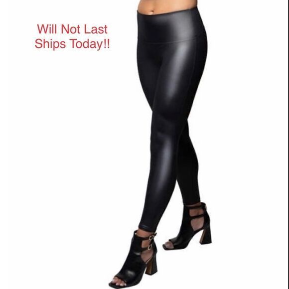 Jane and Bleecker Faux Leather Legging - Picture 2 of 9